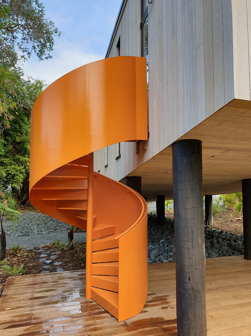 Fire-rated-painted-steel-spiral-staircase