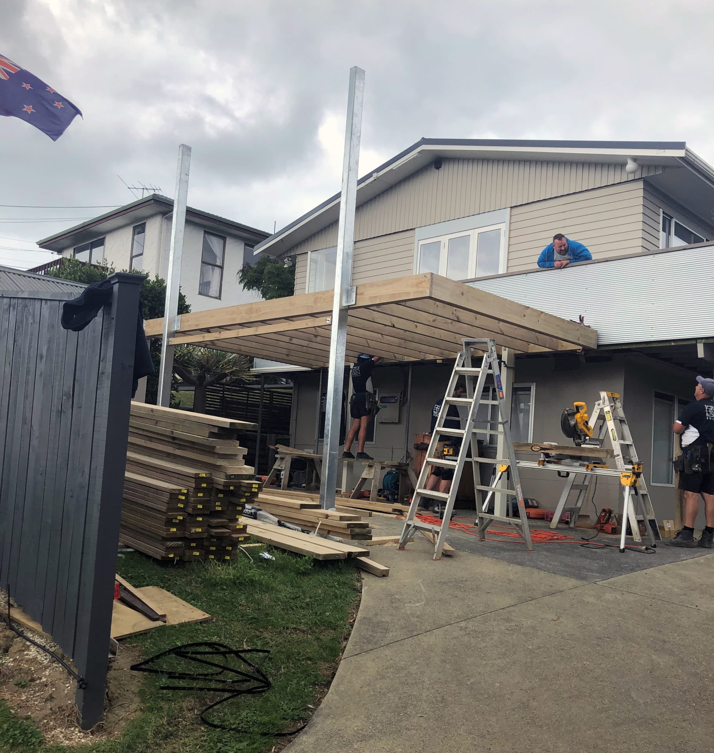 Galvanised steel for deck on the Northshore